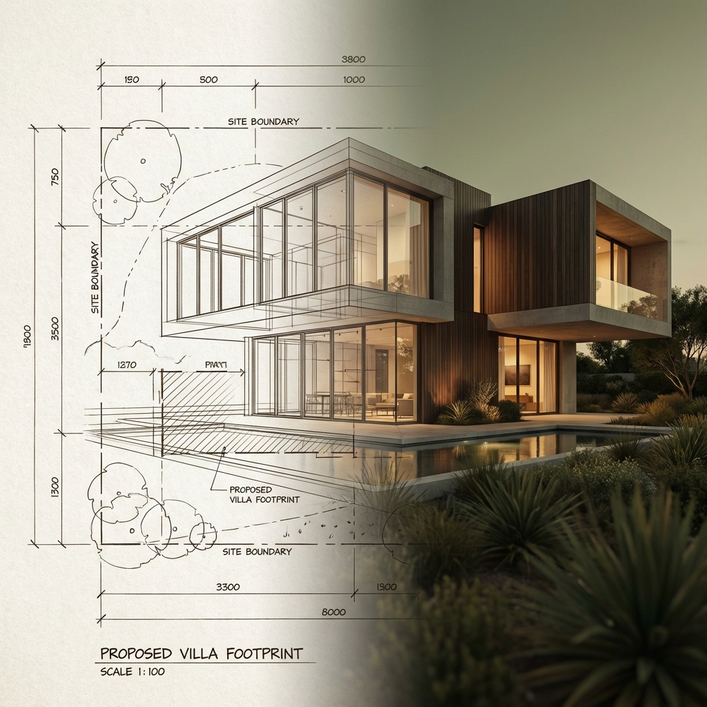 Custom 2D floor plan and 3D elevation design for Indian residential plot